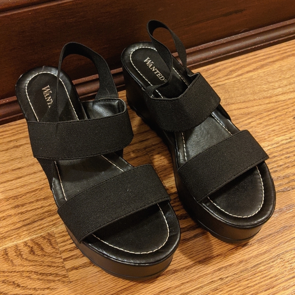 Elastic Platform Sandals